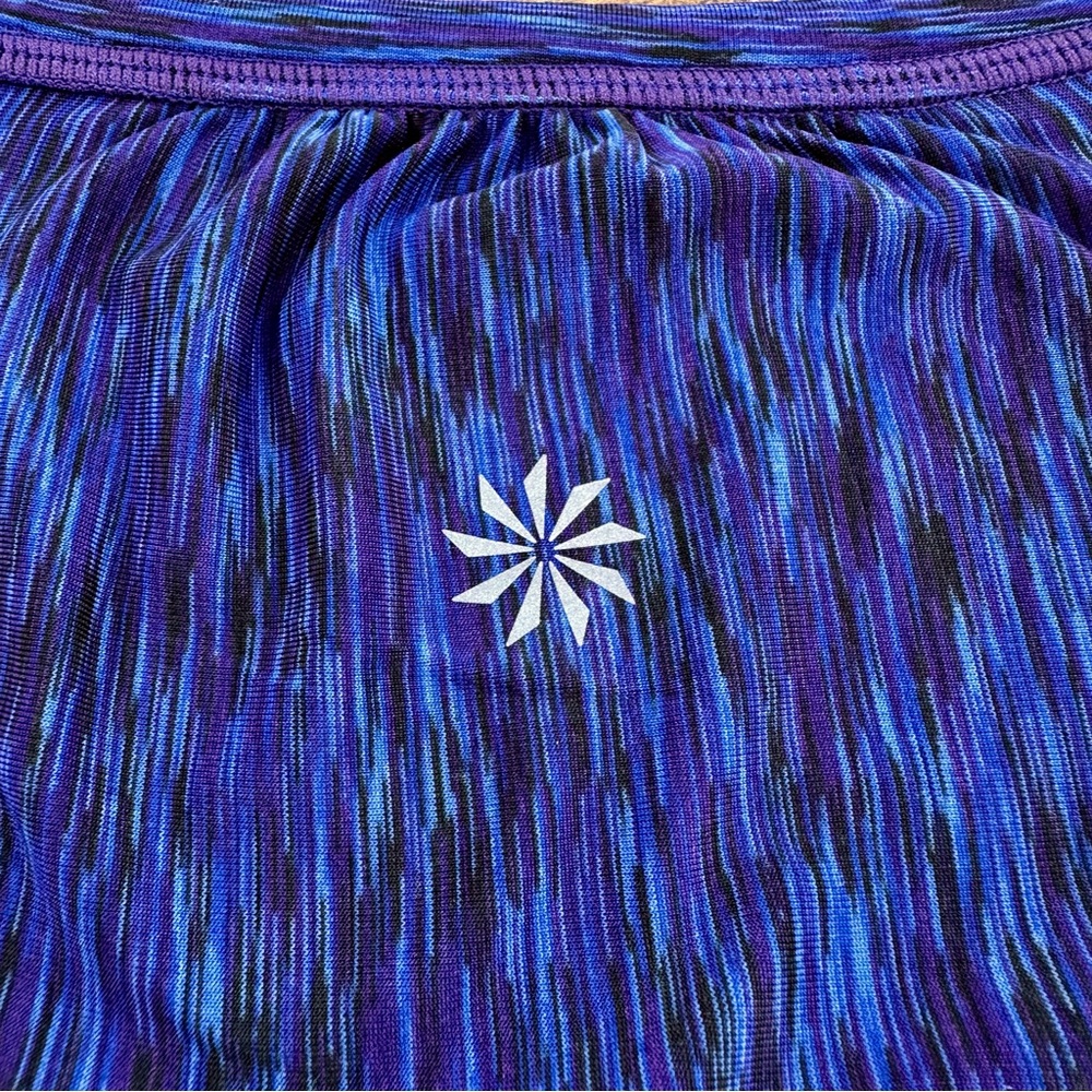 Athleta Purple and Blue Pop Space-Dye Athletic Tee, Small - Picture 6 of 12